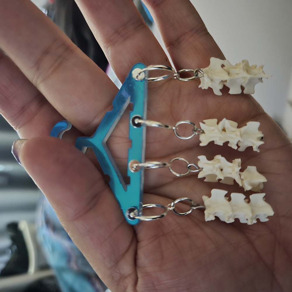 Unique Blue and White Keychain